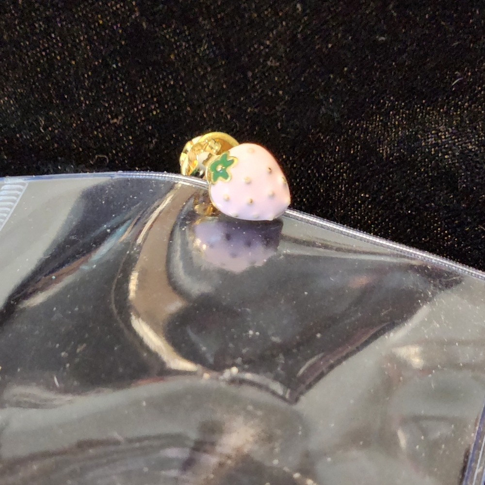 Purplish Pink Strawberry Earrings